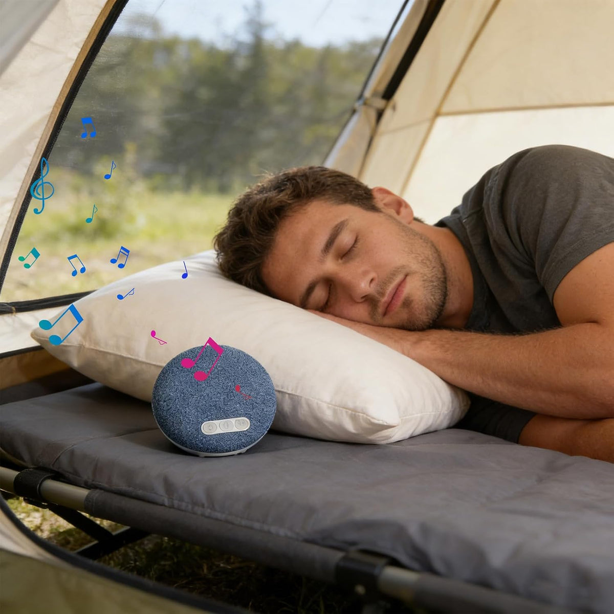 Generic Ultra-Thin Blue Tooth Pillow Speaker for Sleeping, Under Pillow Speaker with White Noise & Sleep Timer