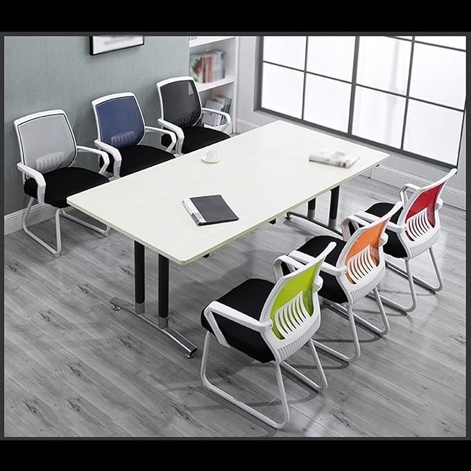 Mlaea Ergonomic Desk Chair Study Gaming Chair Without Wheels Hospital Chair for Cafe Apartment Couch Bedrooom(Color:#2)