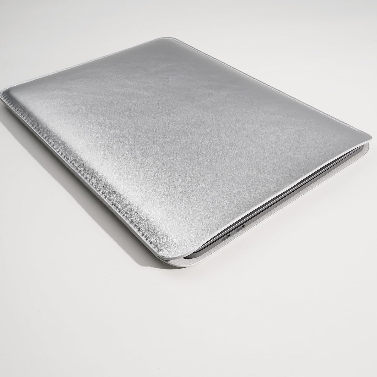 Laptop Sleeve 13 Inch Compatible with 2024 MacBook Air 13 A3113 M3 A2686 M2, New MacBook Pro 13 M2 M1 Color Silver