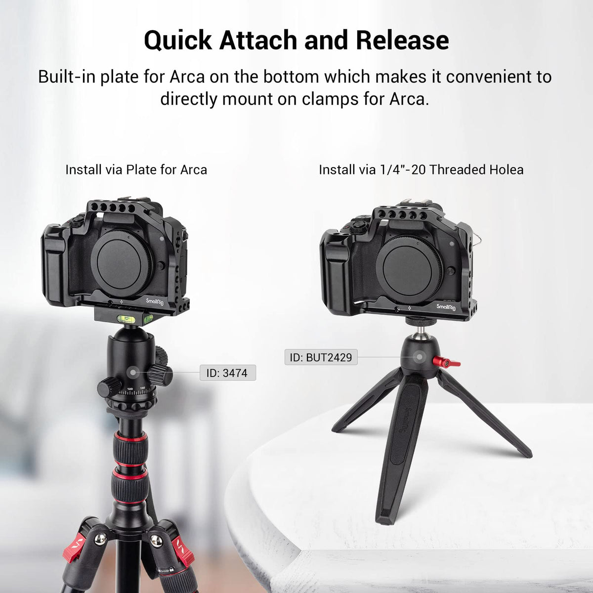 SmallRig M50 /M50 II /M5 Cage (Upgraded), Aluminum Alloy Video Film Movie Making Rig with Integrated Grip and NATO Rail for Canon M50 /M50 II /M5