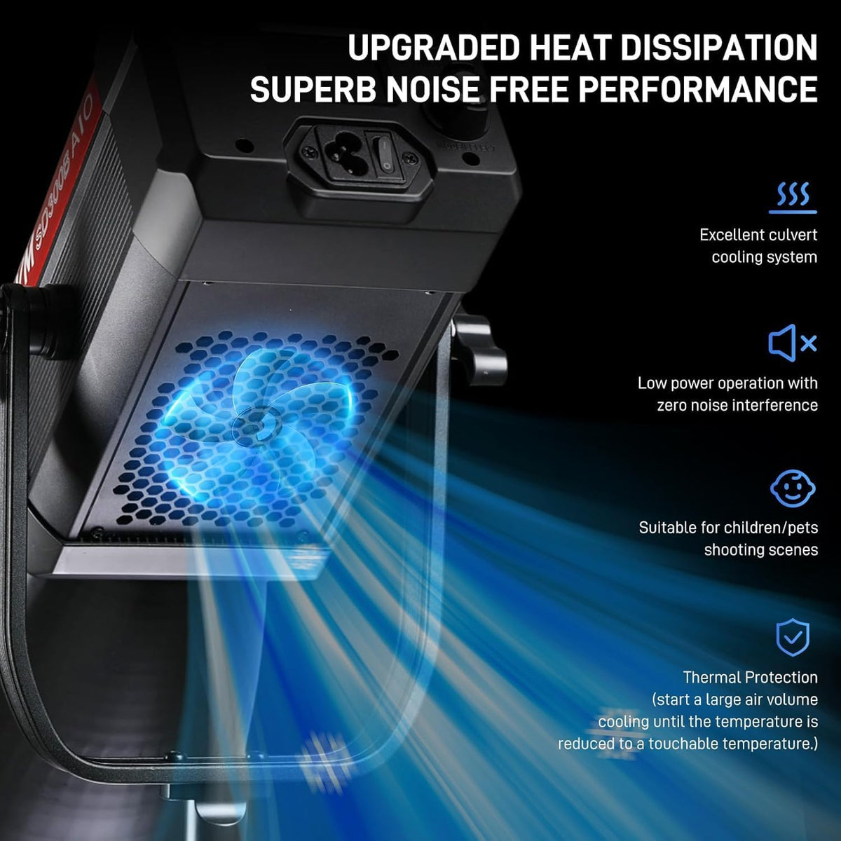 GVM Photography Lighting 300W Bi-Color Studio Lights with 45°Standard Reflector 454900Lux@1m Video Light 12Lighting Scenes App Control LED Video Light for Outdoor Shoot YouTube Videos