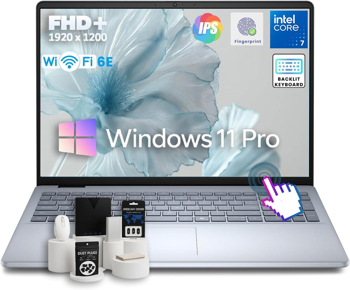 Dell 16 Business Laptop - w/Accessories • Intel 10-Core 7-150U • 16" FHD+ WVA Touchscreen • Win11 pro • Wi-Fi 6E • Backlit KB, • Fingerprint Reader, • Copilot • 64 GB DDR5 • 1TB SSD