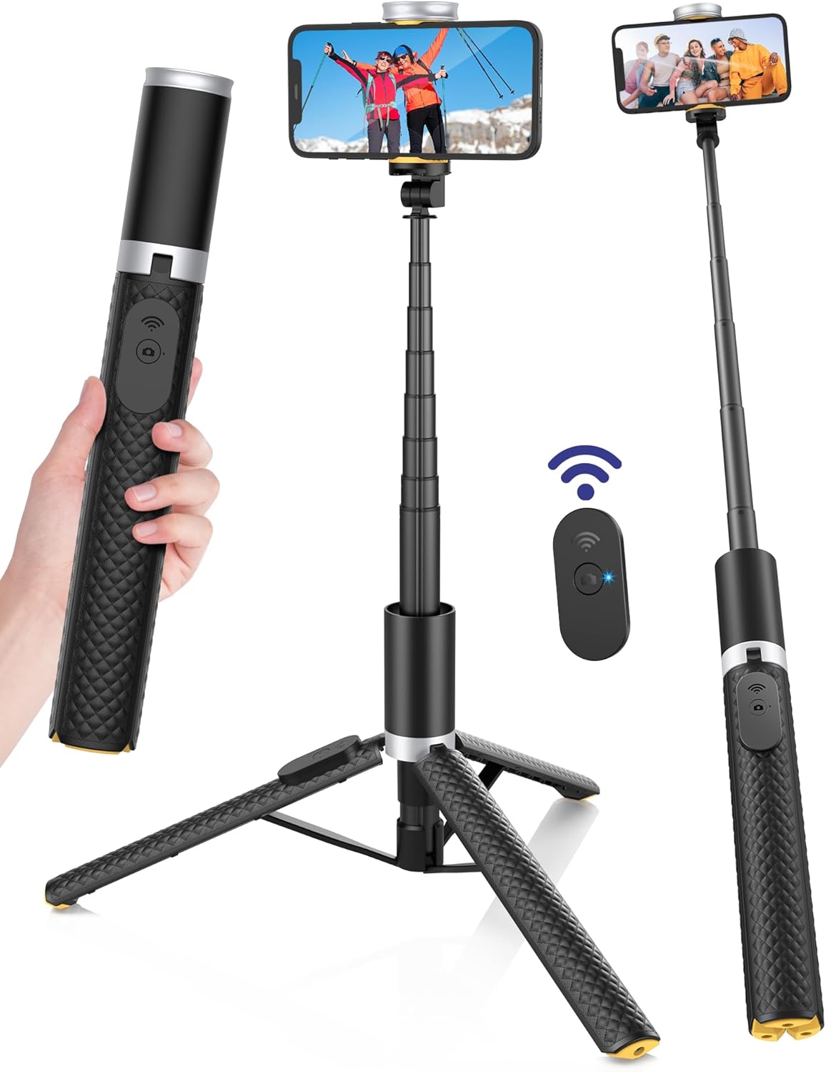 Phone Tripod Selfie Stick:Phone Stand for Recording,Bluetooth Selfie Stick for iPhone Compatible with Android（Samsung Galaxy s24 Ultra） is Content Creator 's Travel Essentials Tool