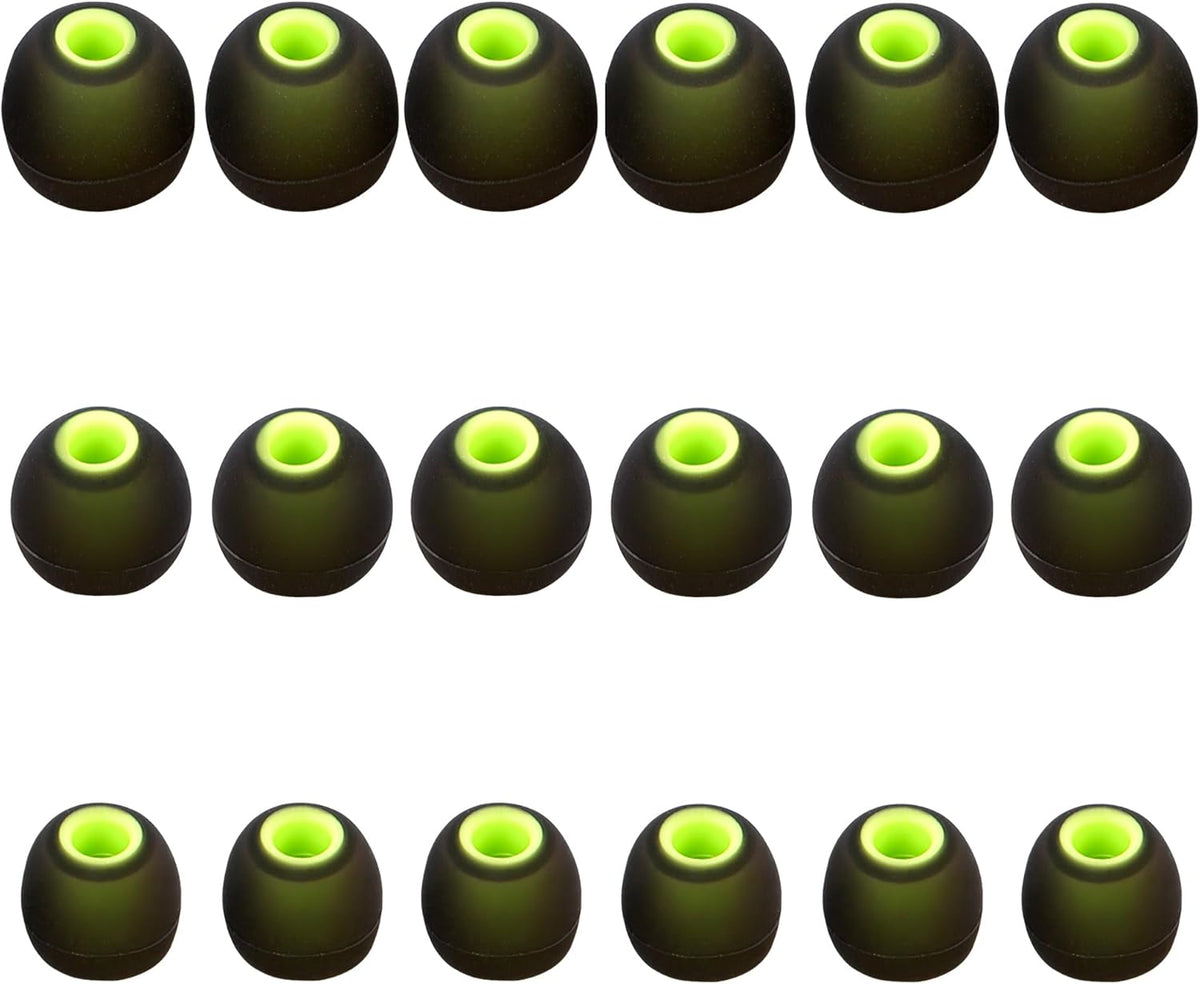 Earbud Replacement Tips - Silicone Ear Tips Fit Most In-Ear Earbuds (Inner Hole 3.8mm - 5.1mm) - 9 Pairs S M L