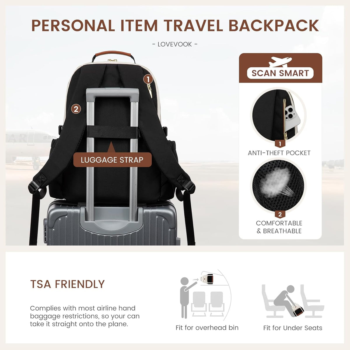 Backpack Cup,15.6 Inch Backpack Backpack LOVEVOOK Laptop for Women with Pouch Pocket for Large Capacity Laptop Computer