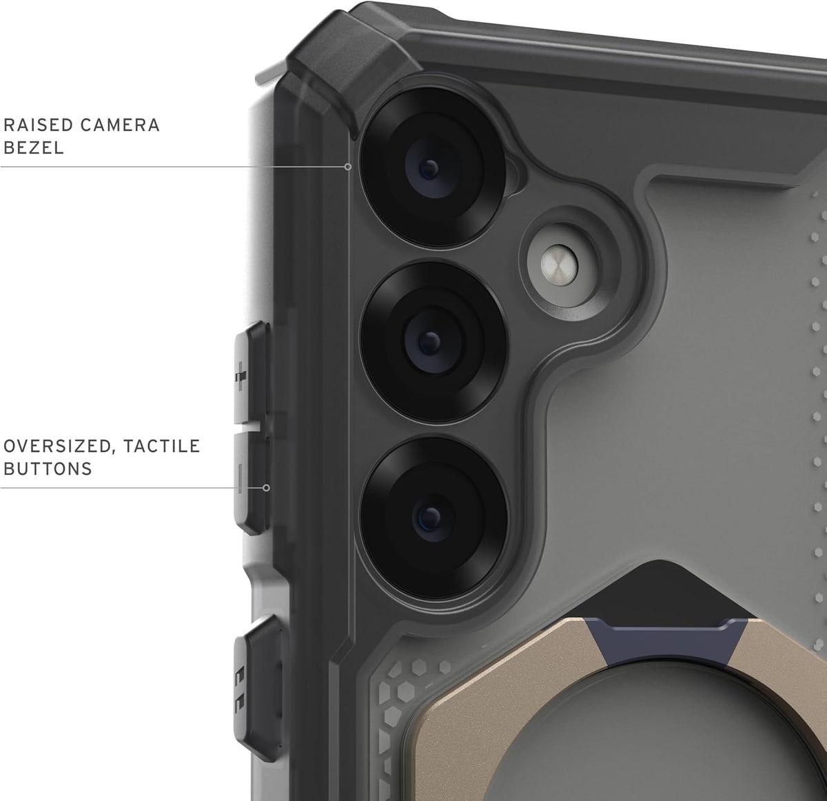 URBAN ARMOR GEAR UAG for Samsung Galaxy S25 Case 6.2" with Kickstand Plasma XTE - Compatible with Magnetic Charging Transparent Rugged Military Drop Tested Protective Cover, Ash/Titanium