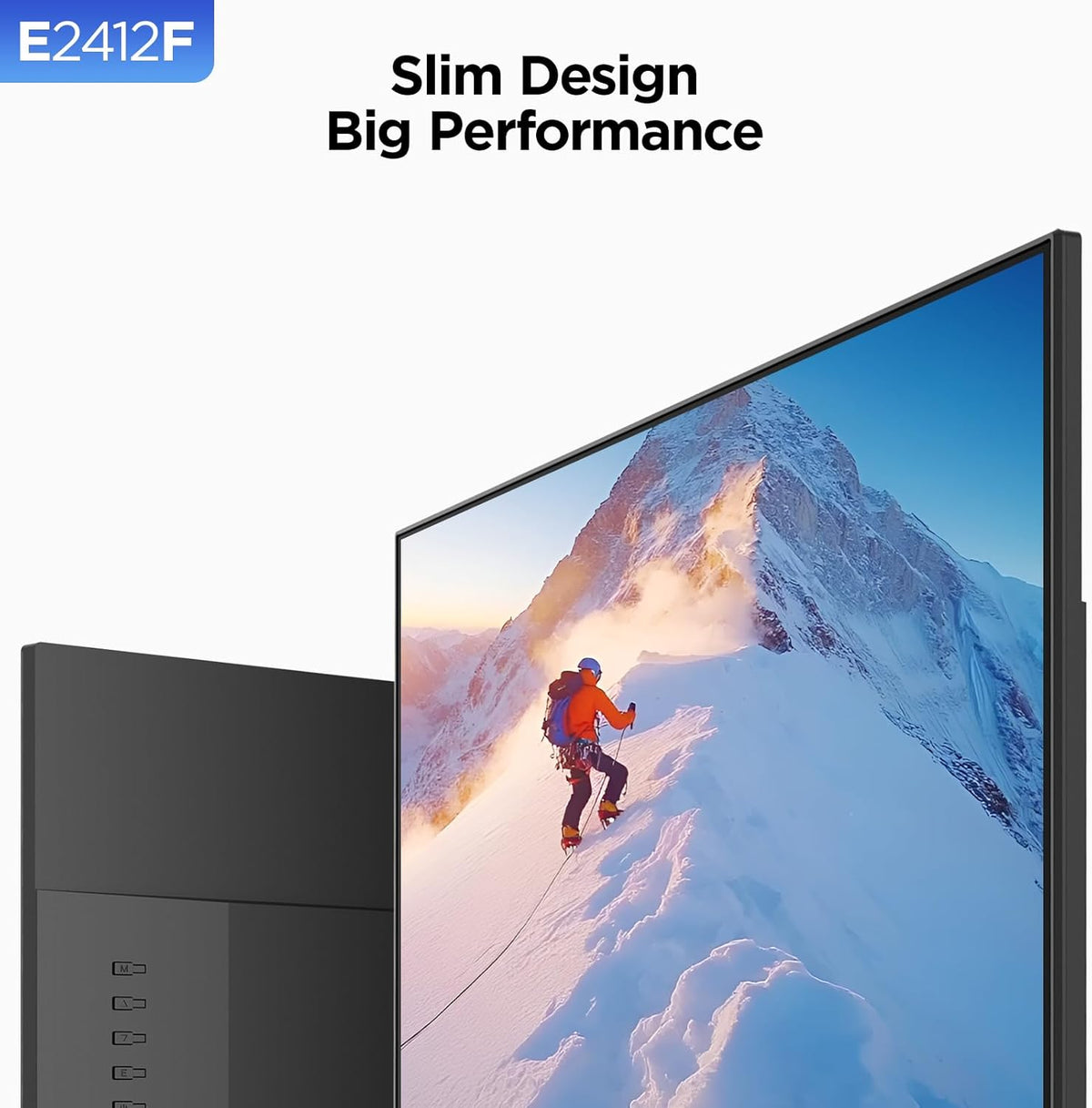 KOORUI 24-inch Computer Monitor Full HD 1920 x 1080p 100Hz VA Display 3000:1 Contrast Ratio with HDMI VGA, Three-Sided Slim Bezels, Freesync, 100 x 100 mm VESA Mountable, Ergonomic Tilt, Black