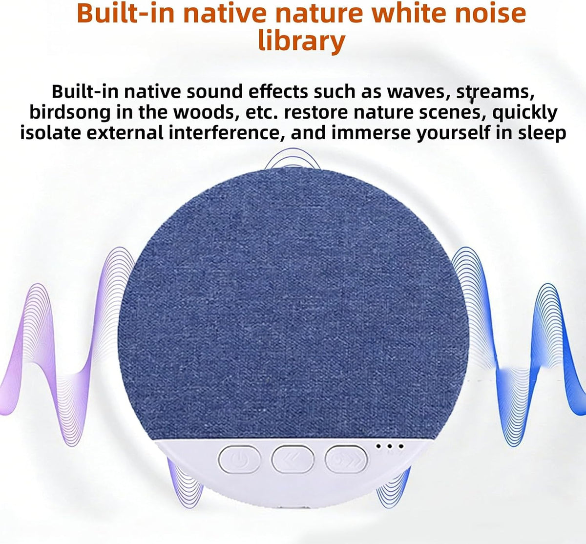 30 60 90 Jiawu Bluetooth Sleep Pillow Speaker, Wireless Under Pillow Speaker with White Noise Timer and Stereo Bass