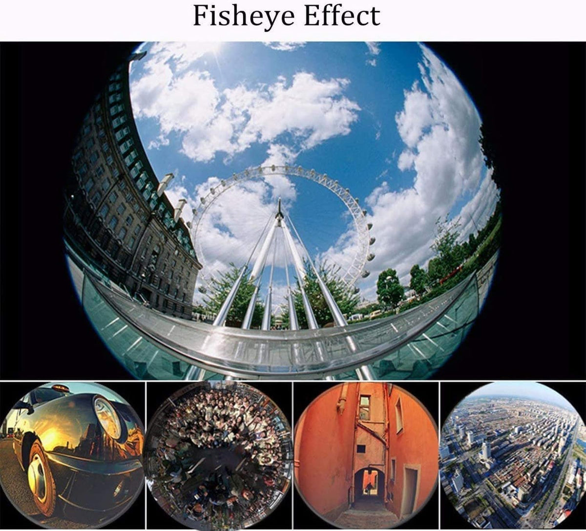 3 in 1 Cell Phone Camera Lens Kit Wide Angle Macro Fisheye Lens for iPad iPhone Samsung Android and Most Smartphones