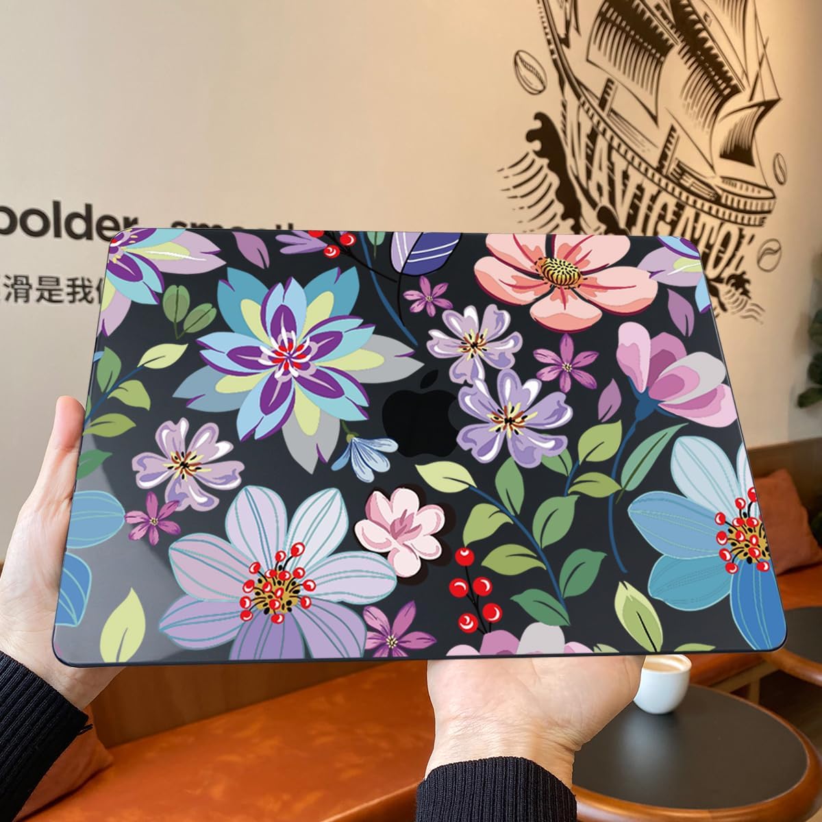 Teryeefi for MacBook Pro 14 inch Case M4 M3 M2 M1 Chip (2025 2024 2023 2021 Release) Model A3112 A3401 A3185 A2918 A2992 A2779 A2442, PC Hard Shell+Keyboard Cover Skin, Pretty Colorful Flower A004