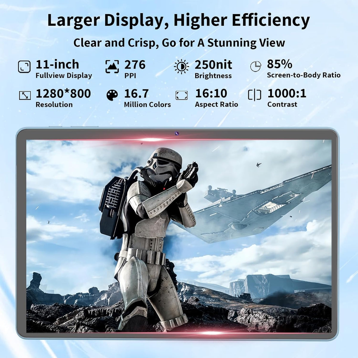 Android 15 Tablet, 11 inch Tablet with Keyboard, 24GB RAM (4GB RAM and 20GB Extend)+128GB, 1TB Expand, Octa-Core, 2.4G/5G WiFi, 8000mAh, BT V5.0, GMS Certified with Case, Mouse, Stylus(Silver)