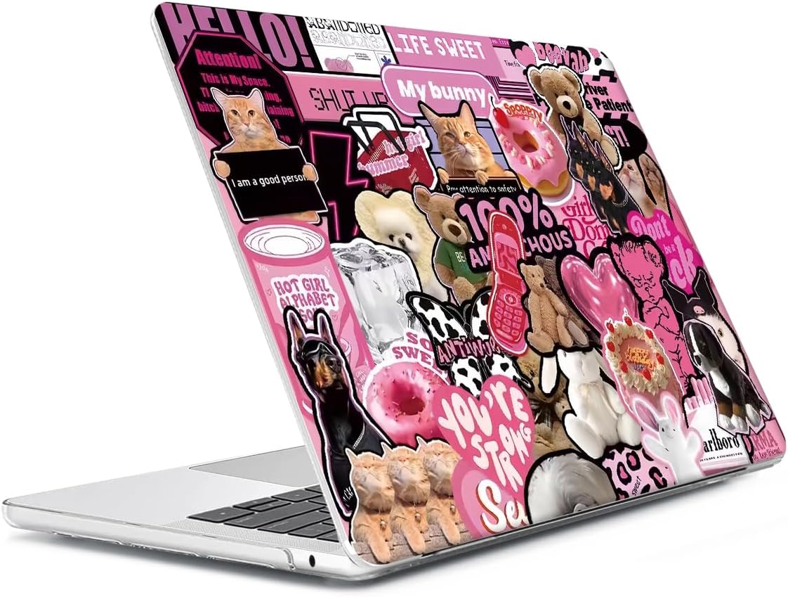 for 2025 2024 2023 2022 MacBook Air 13 inch Case M4 A3240 M3 A3113 M2 A2681 with Touch ID& 13.6" Liquid Retina Display, Plastic Hard Shell&Keyboard Cover&Screen Film&Webcam Cover, Puzzle