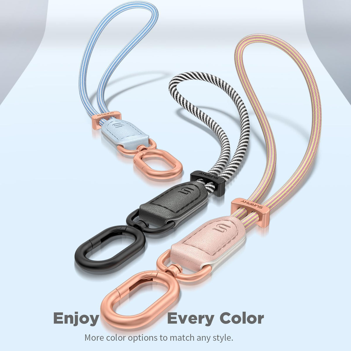SURPHY Phone Wrist Strap, Keychain Wristlet, Phone Strap Charm with Tether Tab, Cellphone Lanyard Wrist, Key Chain for Women