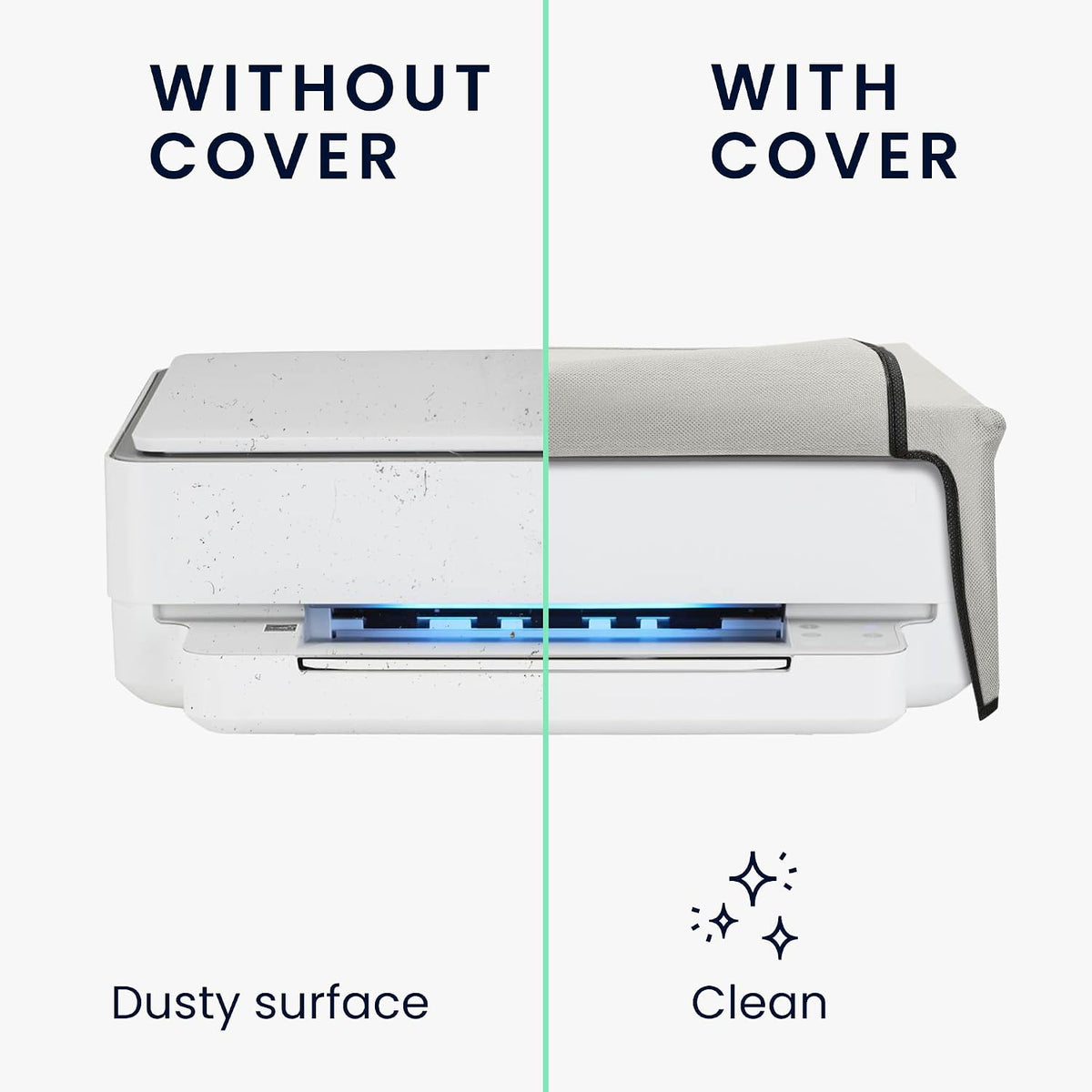 6020e 6055e kwmobile Dust Cover Compatible with HP Envy / Envy - Printer Case - Fabric Protector Cover - Light Grey