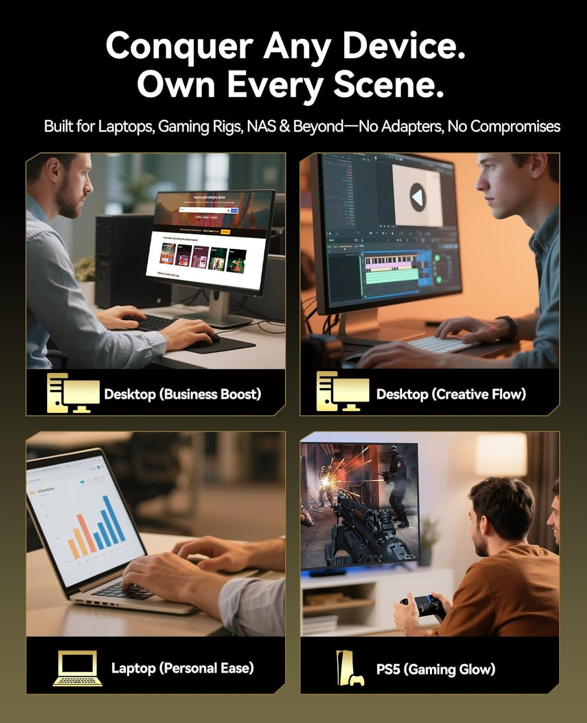 ORICO OG7000 4TB PCIe Gen4 NVMe SSD, Up to 7400MB/s, 8-Channel Controller, Graphene Thermal Solution, Ideal for 4K Video Editing, 3D Rendering, Content Creation, Compatible with PS5 and PC