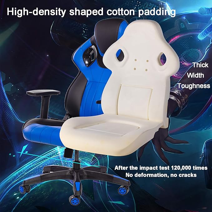 Office Chair Gaming Chair Computer Chair Racing Office Computer Chair Height Adjustable Swivel Chair High Back Task ChairPU Leather Gaming ChairExecutive Game Chair Recliner Gamer Chair fo