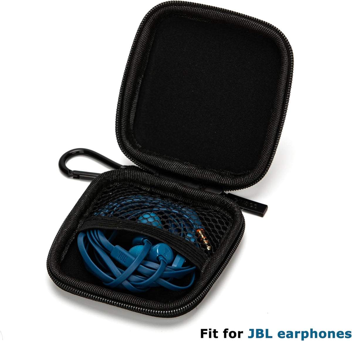 Ginsco Mini-Portable Hard Shell Square Earbuds Case for Apple EarPods/Samsung Galaxy Wired/Wireless Earbuds, Cell Phone