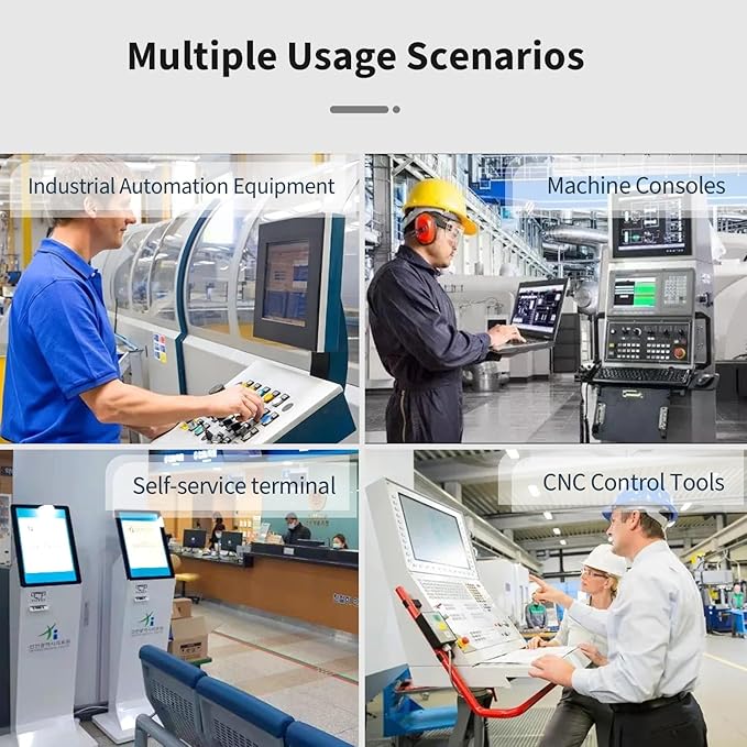 15 inch Android 12 Industrial Embedded Interactive Touchscreen Monitor Capacitive Multi-Touch Tablet with Front IP65 Monitor RAM 8G &amp ROM 128G WiFi &amp BT HD-MI-Out &amp USB Ports