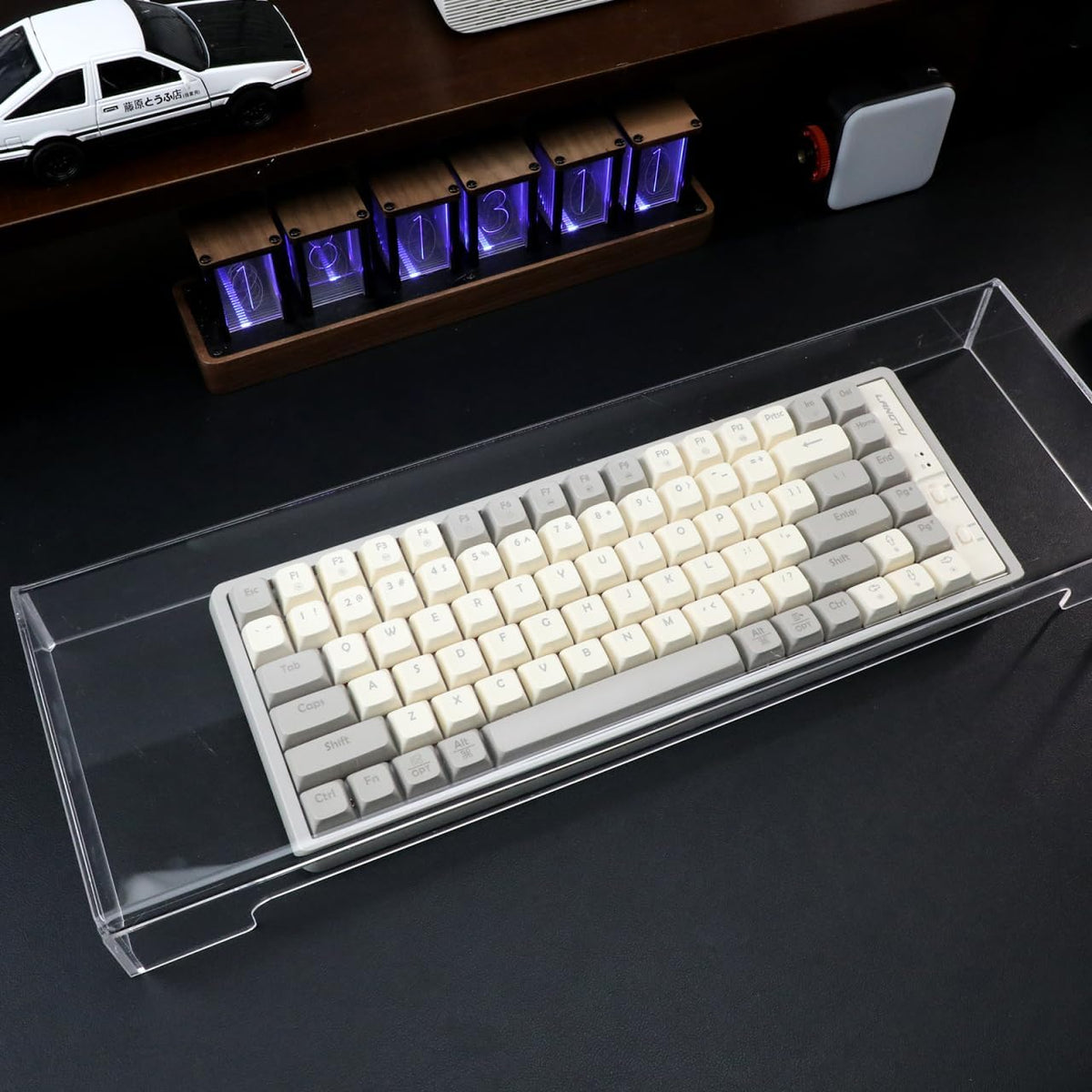 Cabilock Keyboard Dust Cover Desktop Monitor Plate Holder Clear Keyboard Stand Laptop Office Accessories Lapdesk Mouse Mechanical Protective Case Waterproof Case Kitten Acrylic