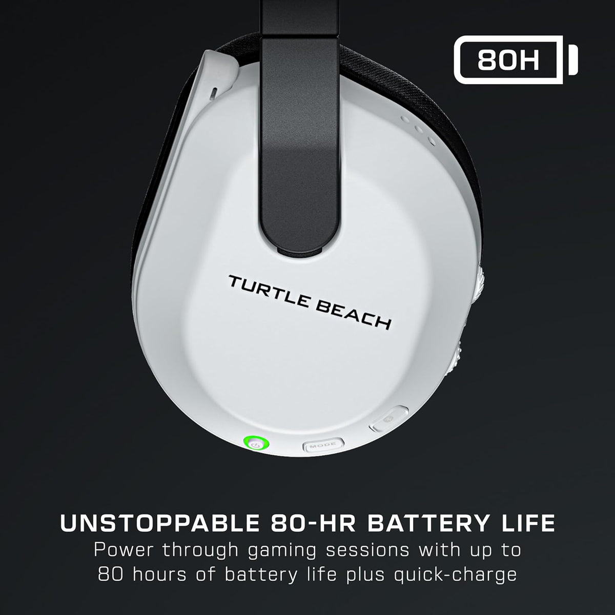 Turtle Beach Stealth 600 Wireless Multiplatform Amplified Gaming Headset for PS5, PS4, PC, & Mobile – Bluetooth, 80-Hr Battery, Noise-Cancelling Flip-to-Mute Mic, 50mm Speakers – White