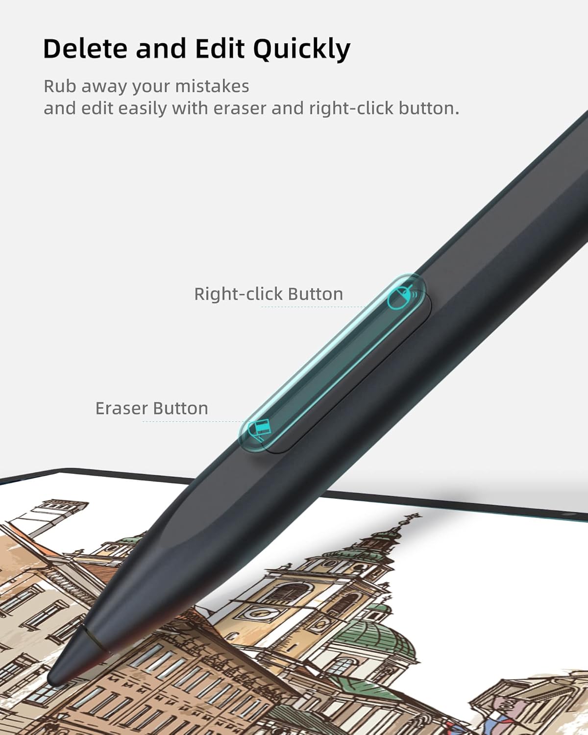 Metapen Stylus Pen M1 for Microsoft Surface (75-Day Battery Life, Smooth Writing), Compatible with Surface Pro 11/10/X/9/8/7/6/5/4/3/Book 3/Laptop 4/Studio 2, ASUS VivoBook Flip 14 for Students&Doers