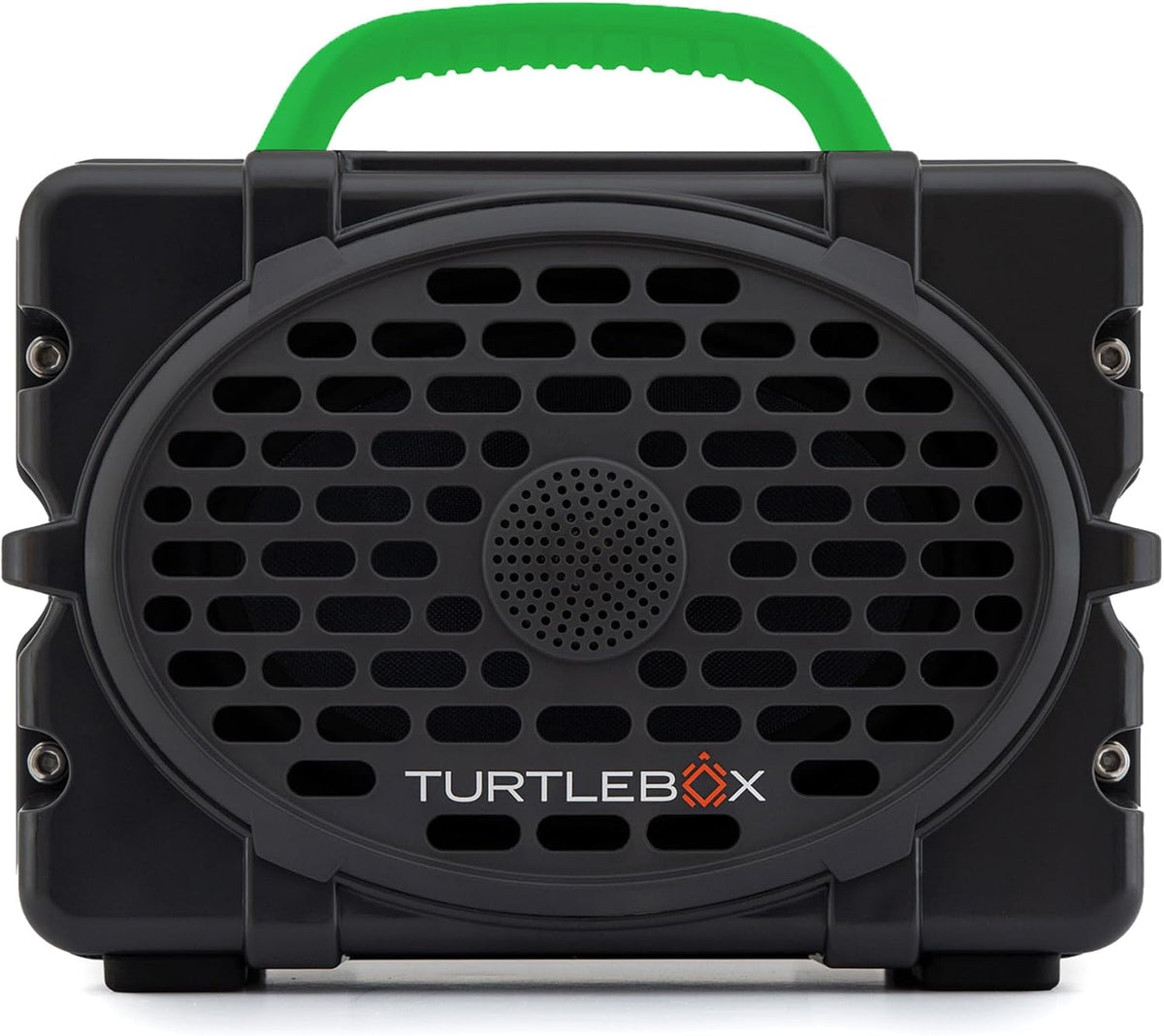 Turtlebox Original Gen 3: Portable Outdoor Bluetooth Speaker – Ultra-Loud (120dB), Waterproof (IP67), Rugged, Impact-Resistant, 3-Day Battery | Party Mode: Unlimited Pairing Stereo, Gray/Kelly Green