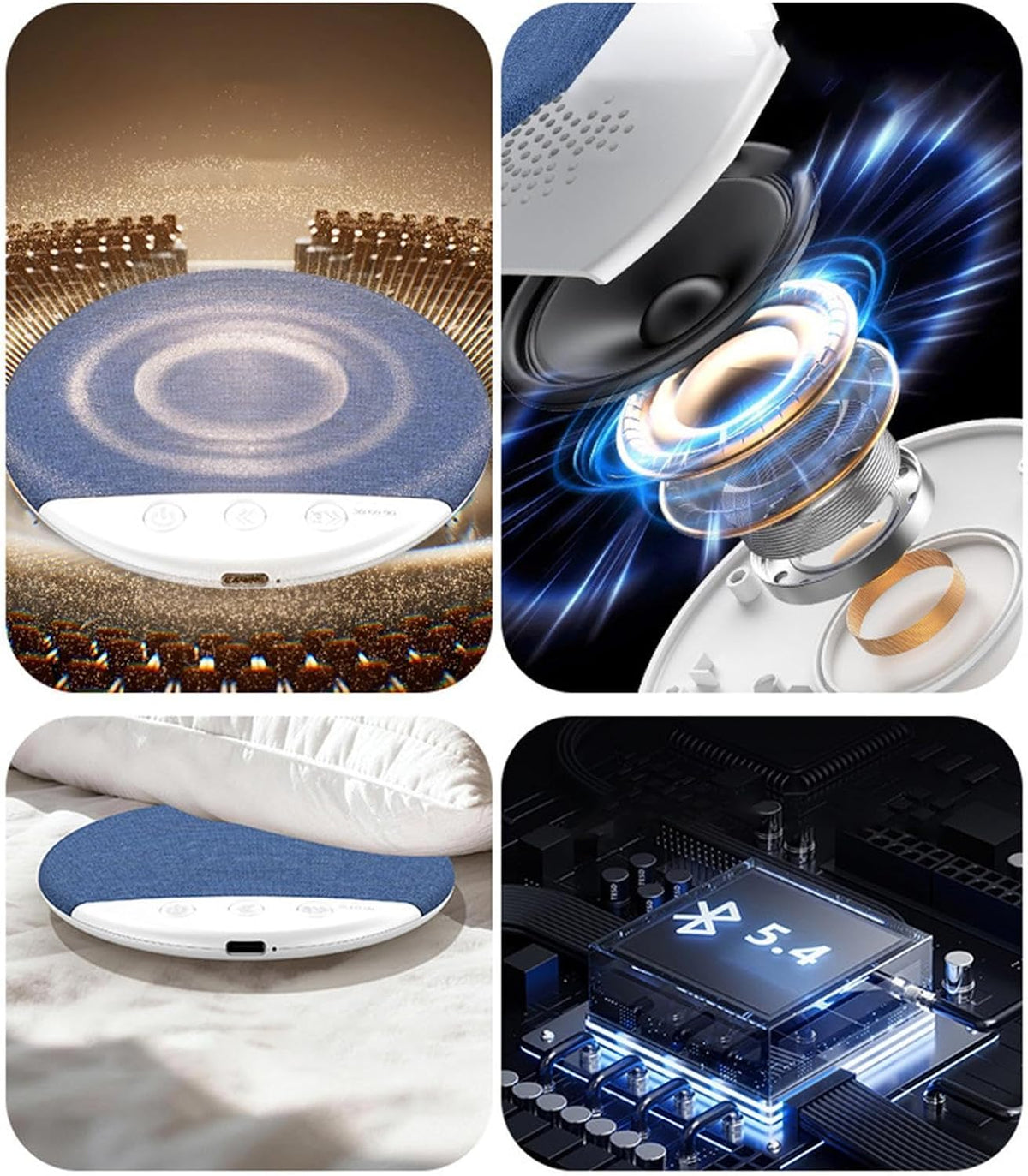 Generic Sleep Speaker Under Pillow with White Noise, Under Pillow Speakers for Sleeping, Bedroom, Bedside, Meditation
