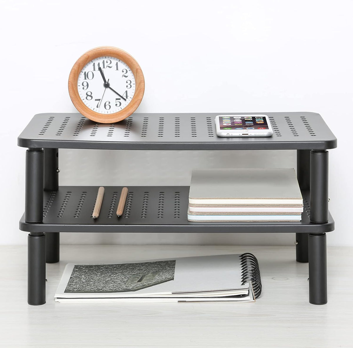 3 LOTEYIKE Monitor Riser Desktop Stand, Flat Screen TV Monitor Stand Riser, Sturdy Metal Laptop Computer Monitor Stand