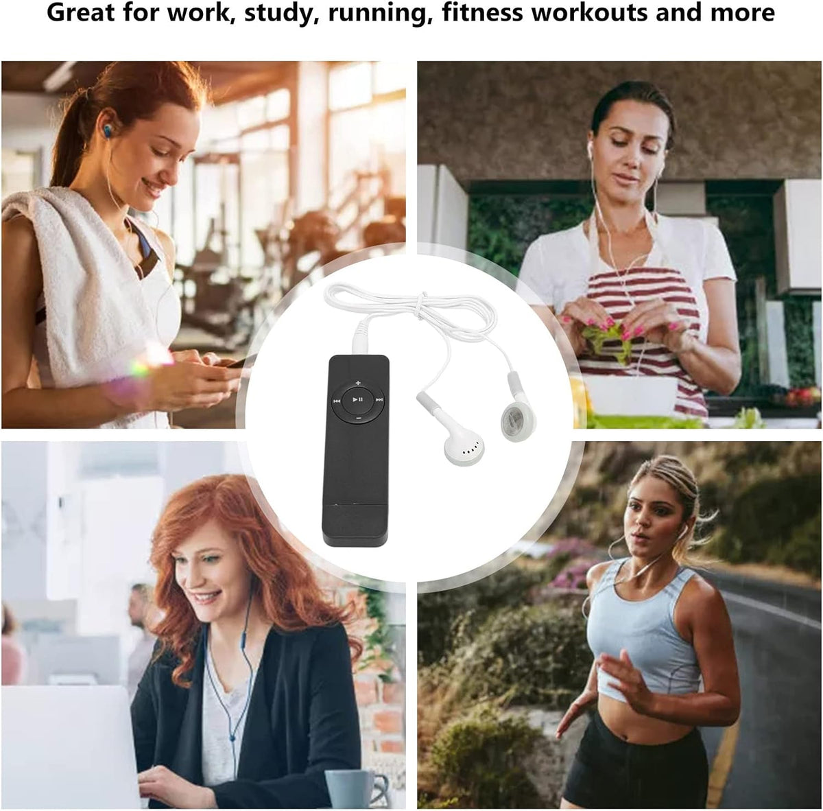 Heayzoki MP3 64GB, Pocket Player - Lossless Sound Mini Music Player, Up to for Students Running Travel, Durable
