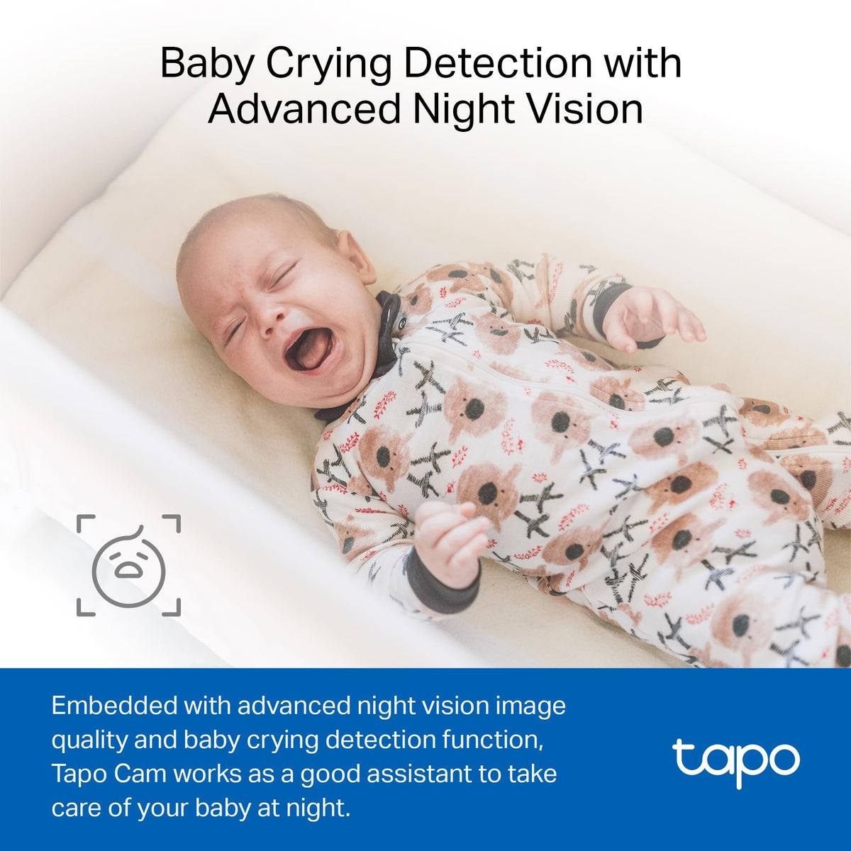 Tapo 1080P Indoor Wired Security Camera - Works as a Baby & Pet Monitor, Motion Detection, 2-Way Audio, Siren, Night Vision, Subscription-Free Local