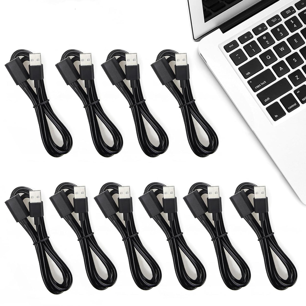 6 10-Pack, 2.0 Multipack Smays USB Extension Cable ft Male to Female, USB-A Extender Cord