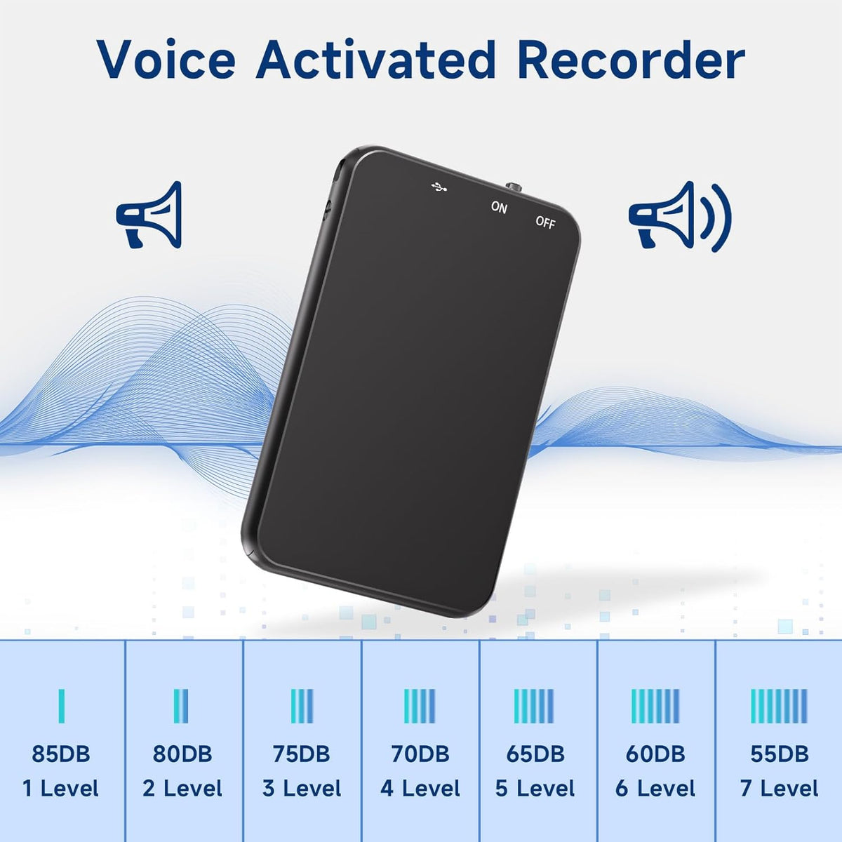 1536Kbps Digital Voice Recorder, with Noise Reduction, Metal Housing, for Lectures and Meetings