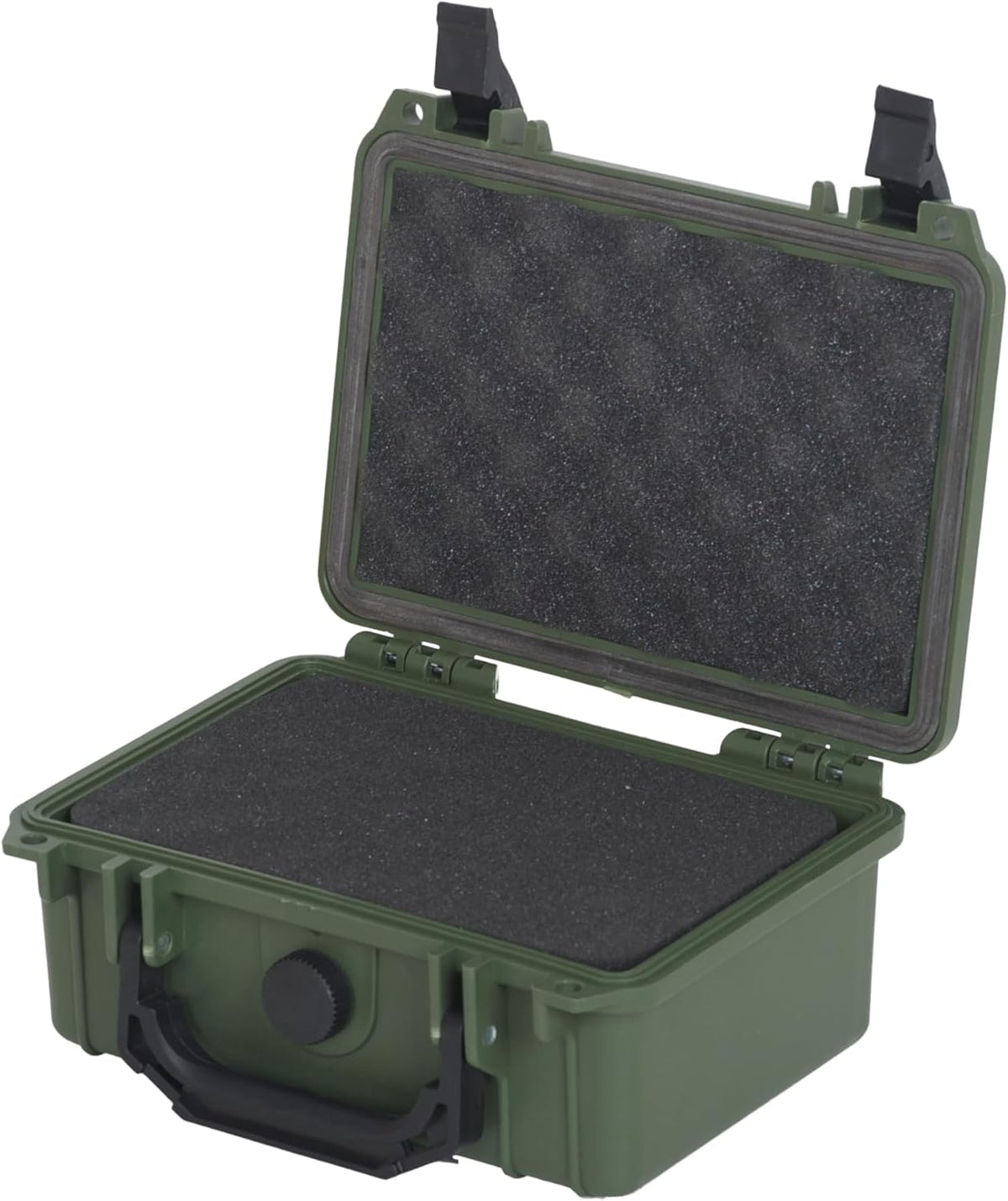 MEIJIA IP67 waterproof hard compact case,Customizable Fit Foam,8.12”x6.56”x 3.56”,Fit Use of Drones, Cameras,Equipments,lens (Green)