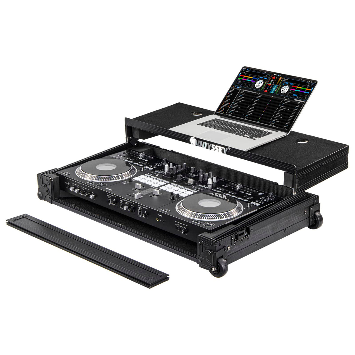 Odyssey Cases Industrial Board Flight Case with Glide Style Laptop Platform for the Pioneer DDJ-REV7