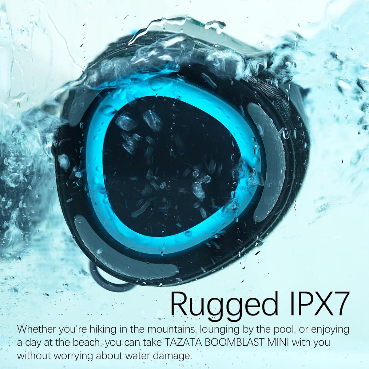 Portable Loud Bluetooth Speaker, 60W Large Subwoofer Wireless Bluetooth 5.3 with Powerbank USB Charge Out,Waterproof IPX7,Rugged Outdoor Boombox for Party,Beach,Golf Life,Pool, Shower,Bike Use
