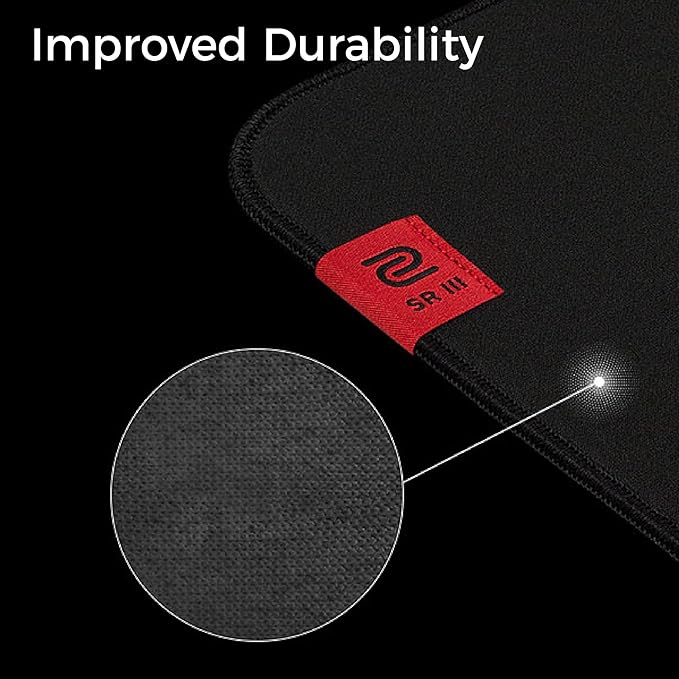 BenQ Zowie H-SR III Extra Large Esports Gaming Mouse Pad Humidity Resistance Cloth Consistent and Controlling GlideUniform high-Density Rubber Base with Medium Softness Anti-Slip Base