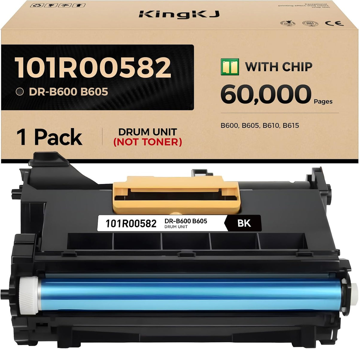 VersaLink B600 B610 101R00582 Drum Unit (Not Toner)Black 1-Pack High Capacity Replacement for B600 B610 101R00582 Image-Drum Compatible for Xerox VersaLink B600 B605 B610 B615 Laser Printer All-in-One