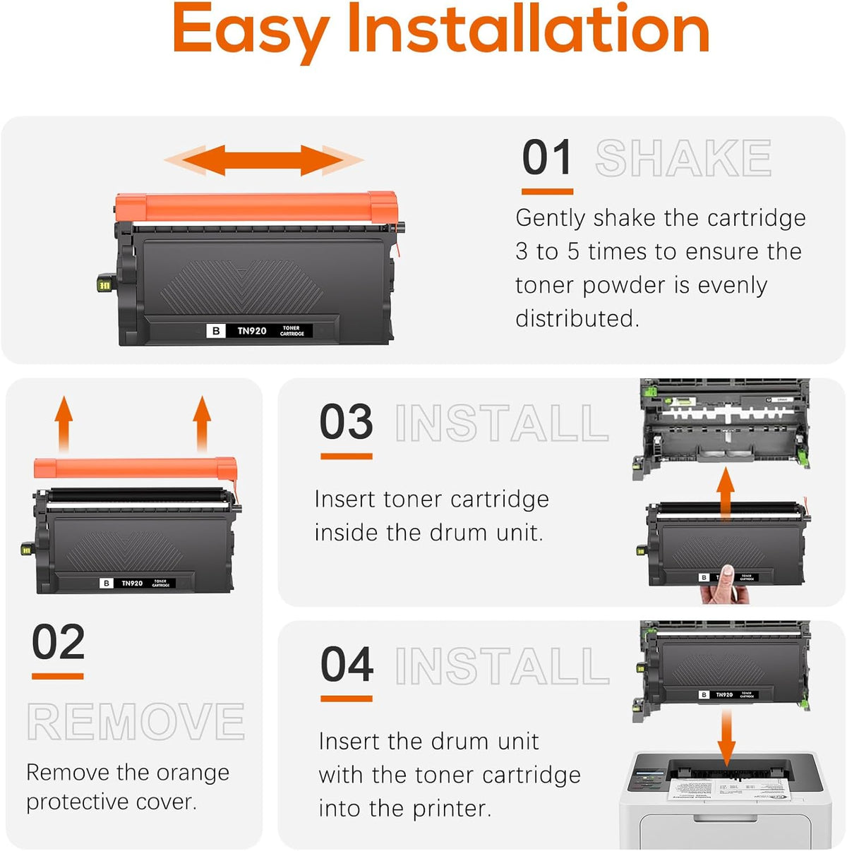 TN920XL TN920 Toner Compatible for Brother TN-920 XL TN920XL Toner with chip Replacement for HL-L6210DW HL-L6210DWT HL-L5210DN HL-L5210DW HL-L5210DWT HL-L6310DW MFC-L6810DW(2 Black)