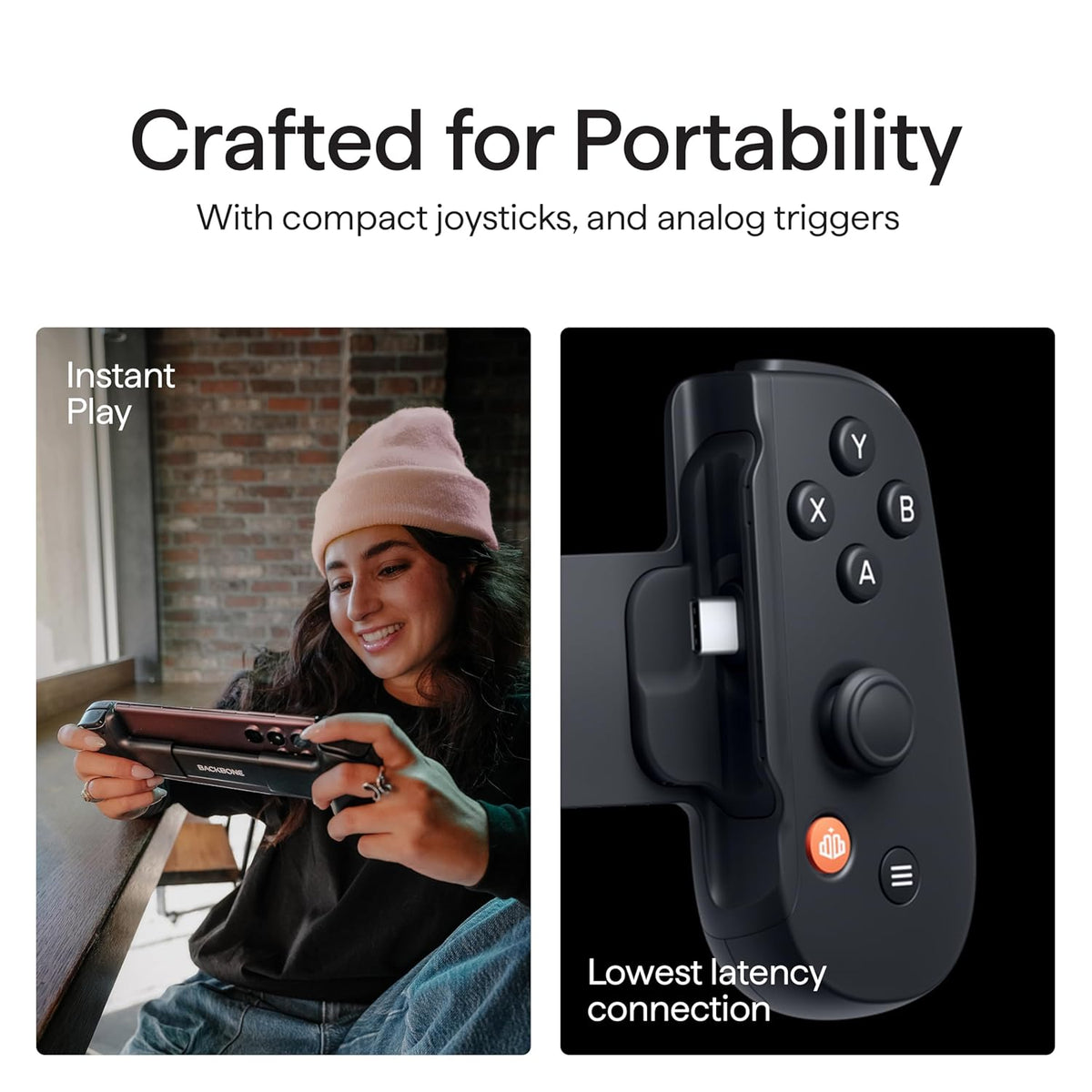 BACKBONE One Mobile Gaming Controller for Android and iPhone 15/16 Series (USB-C) - 2nd Gen - Turn Your Phone into a Gaming Console - Play Xbox, PlayStation, Call of Duty, Roblox, Fortnite & More
