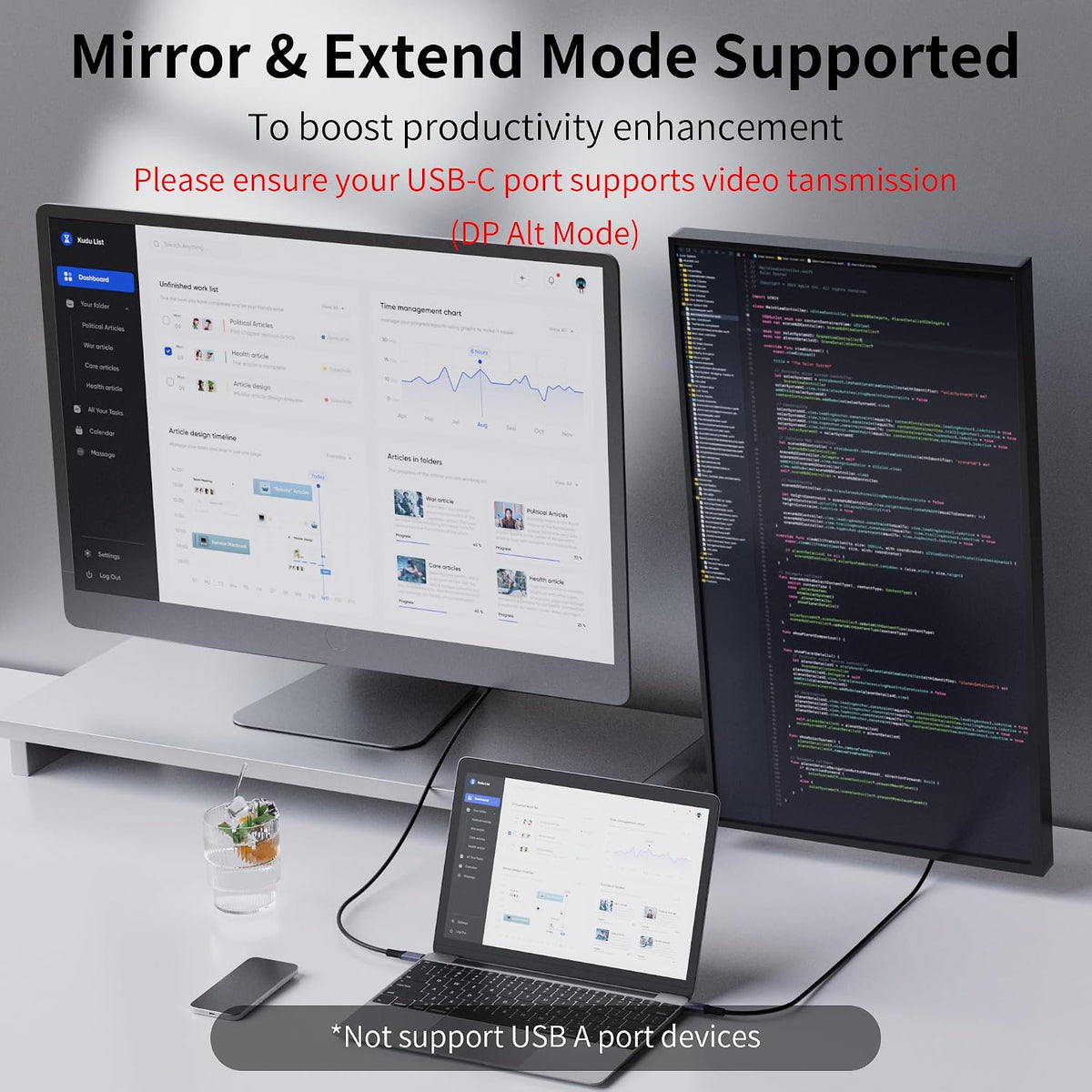 2.1 10Ft (8K@60Hz,4K@144Hz,2K@240Hz) 3/4/5 2.3 HDR10, 48Gbps S22, USB C to HDMI Cable [Thunderbolt Compatible] Supports