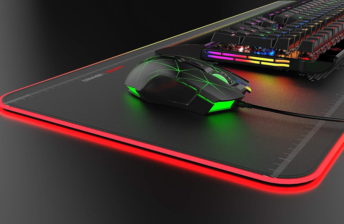 FIRSTBLOOD ONLY GAME. AJ52 Watcher RGB Gaming Mouse, Programmable 7 Buttons, Ergonomic LED Backlit USB Gamer Mice Computer Laptop PC, for Windows Mac OS Linux, Star Black