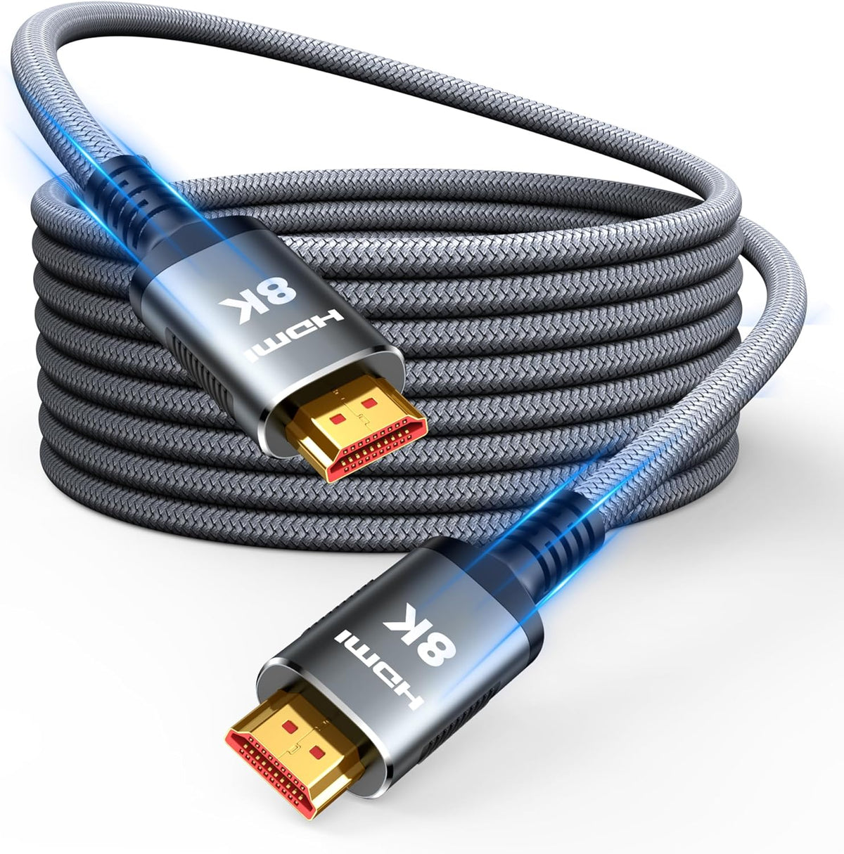 8K 25 48Gbps 2.1 10K 8K@60Hz, 4K@120Hz TV/Laptop/Monitor/PS-5/X-box/Projector/Entertainment, Snowkids HDMI Cable FT