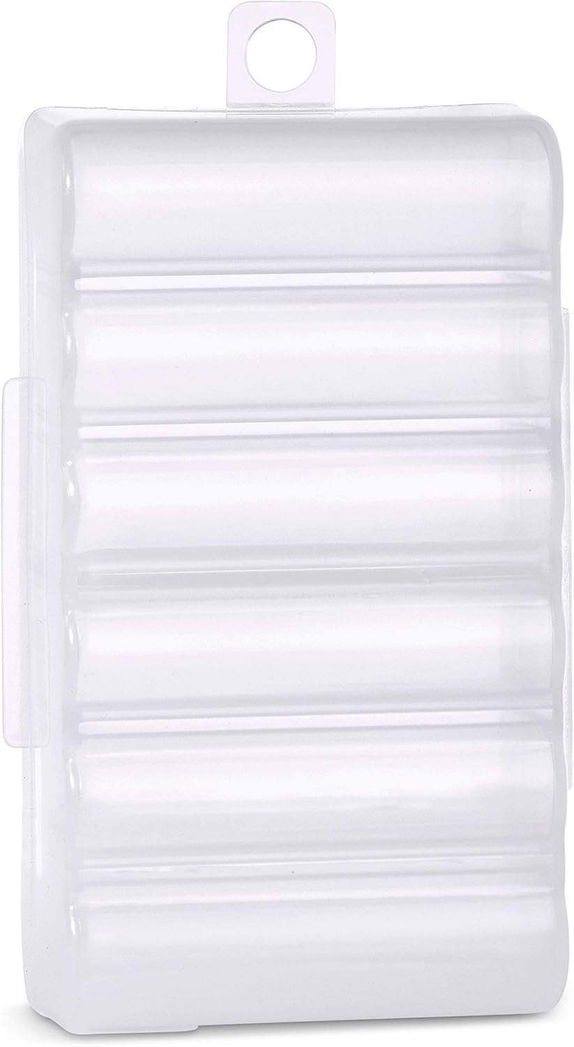 GlossyEnd Set 4 of - Two AA and Two AAA Battery Storage Box, Battery Storage Case, Battery Holder Clear