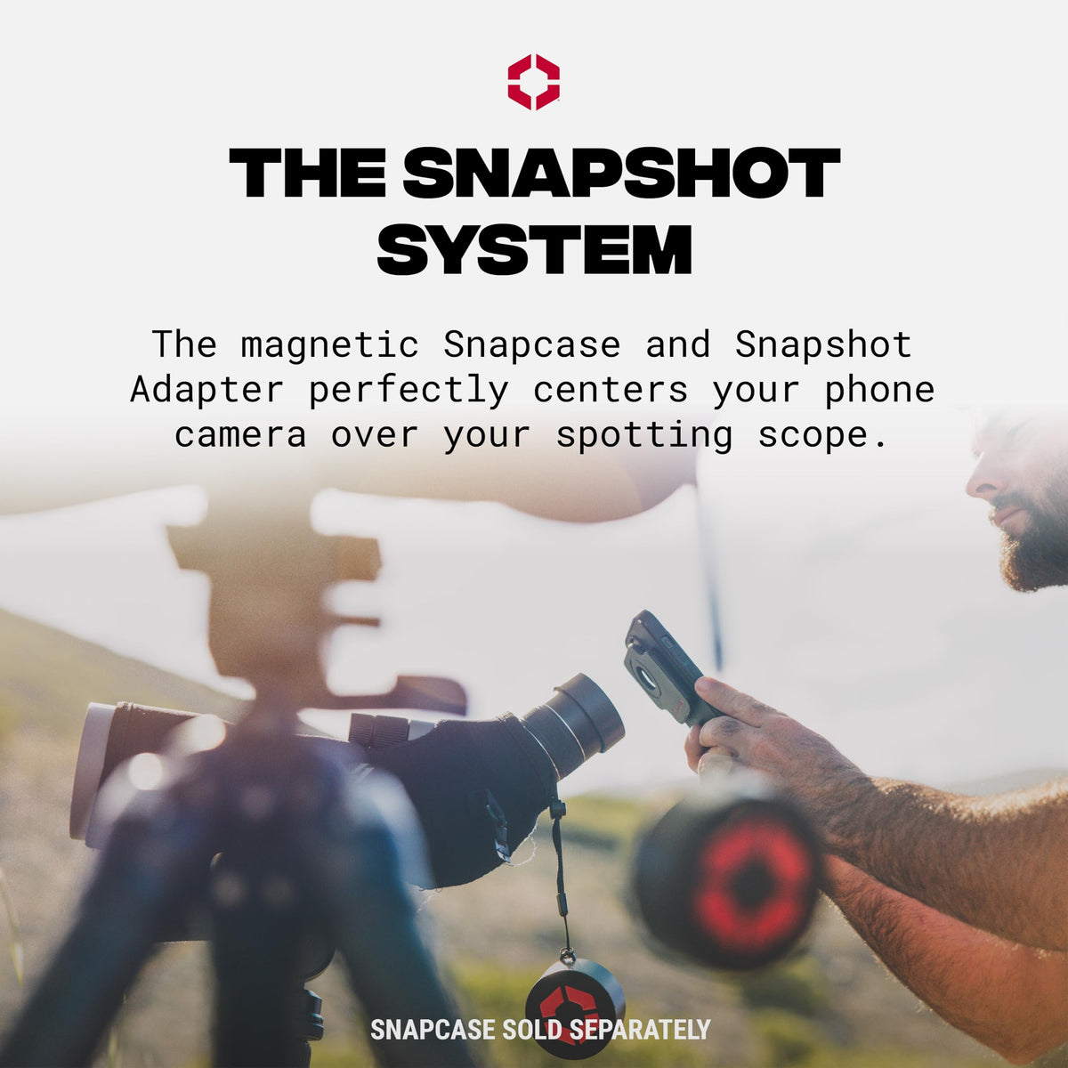 OLLIN Snapshot Spotter Adapter - Magnetic Eye Piece for Spotting Scopes, Attachment for Smartphone Digiscoping, Hunting, Wildlife Photography