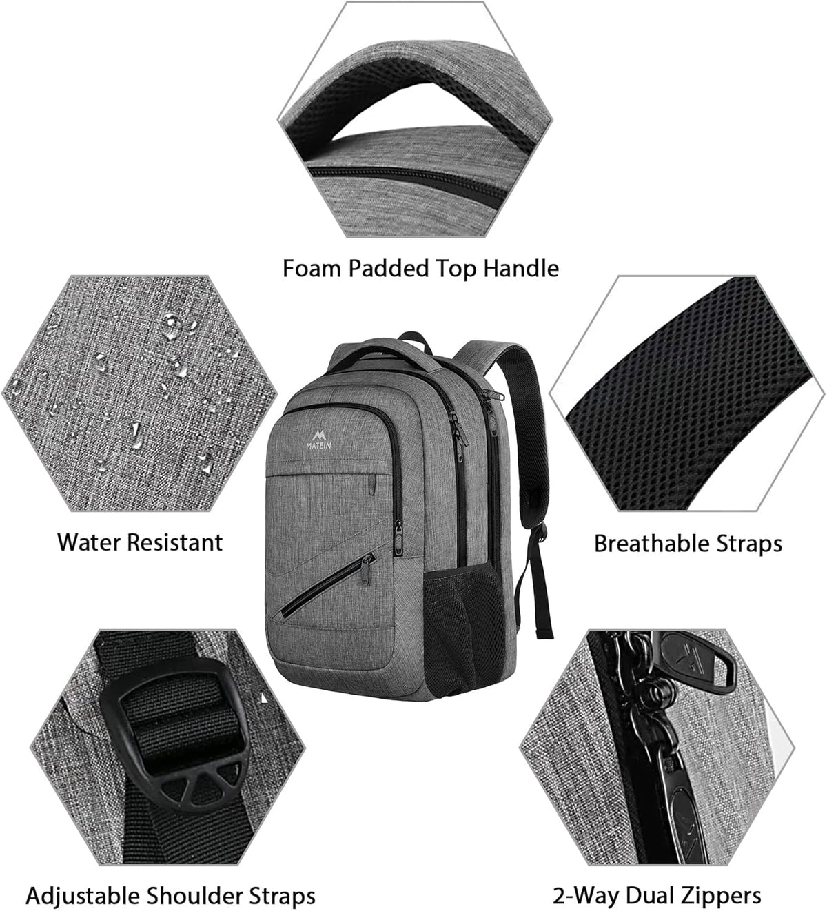 Backpack, 17 Inch Backpack, MATEIN Travel Laptop Work TSA Approved Carry on Large Computer Business Bag for Men Women