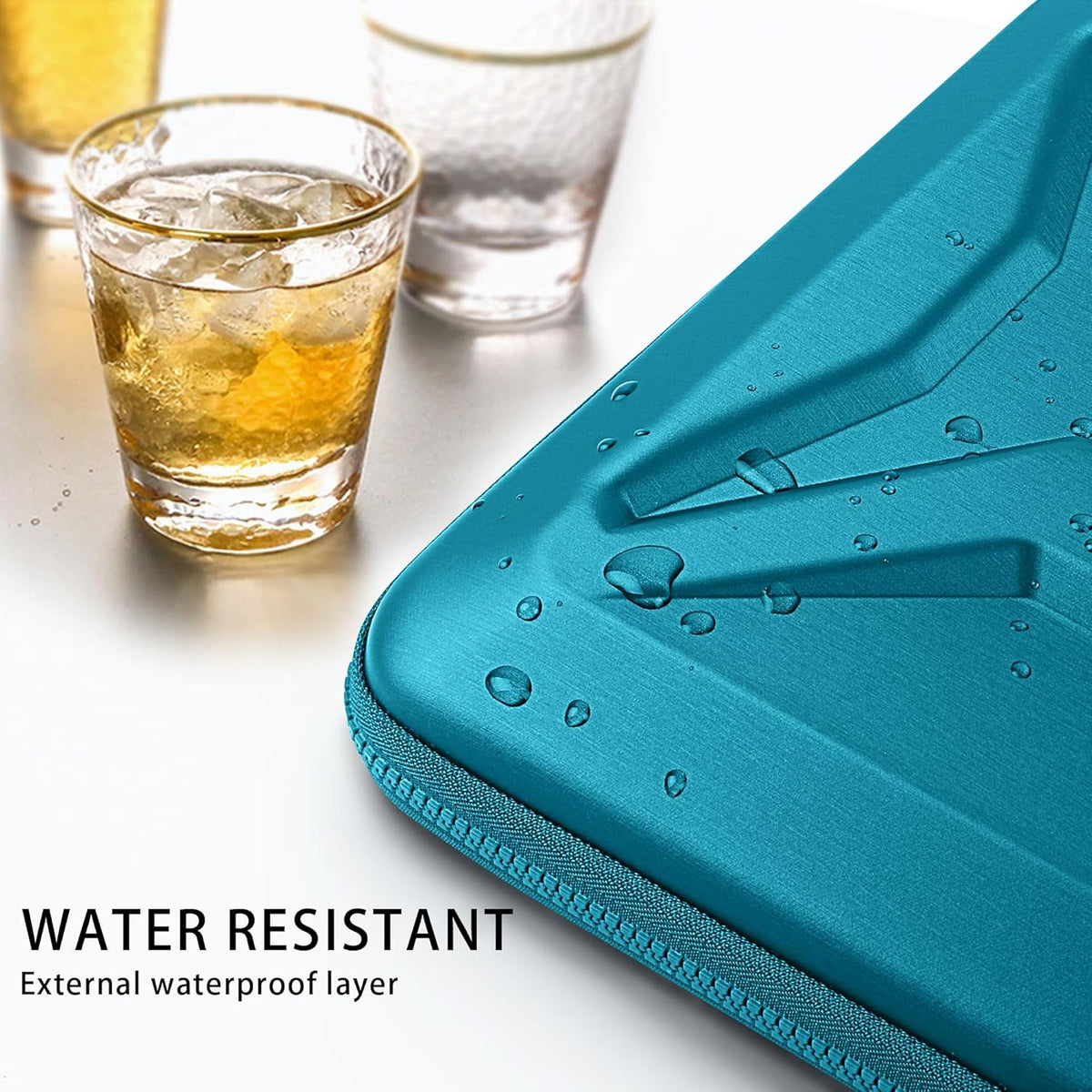 DOMISO 14 Inch Laptop Case Shockproof Sleeve Waterproof Hard Shell Protective Cover for Business & Travel, Fits 14" Lenovo ThinkPad/Dell XPS/HP Pavilion/Macbook Pro (Teal)