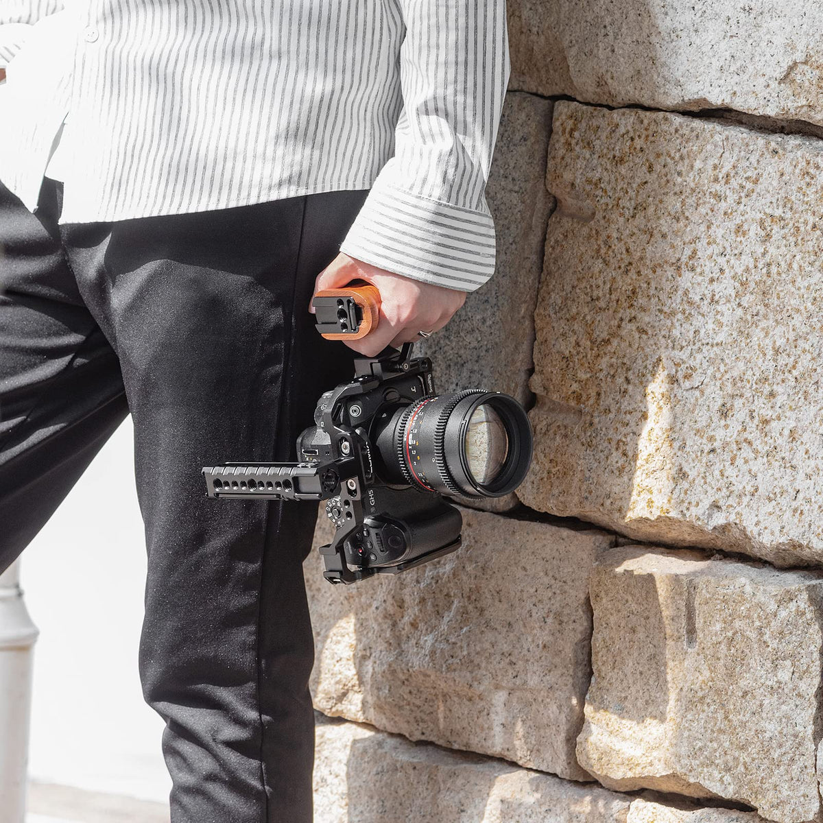 SMALLRIG GH5 GH5S Cage for Panasonic Lumix Camera and DMW-XLR1 (Upgraded Version) - 2049, Video Stabalization Camera Cage, Professional Video
