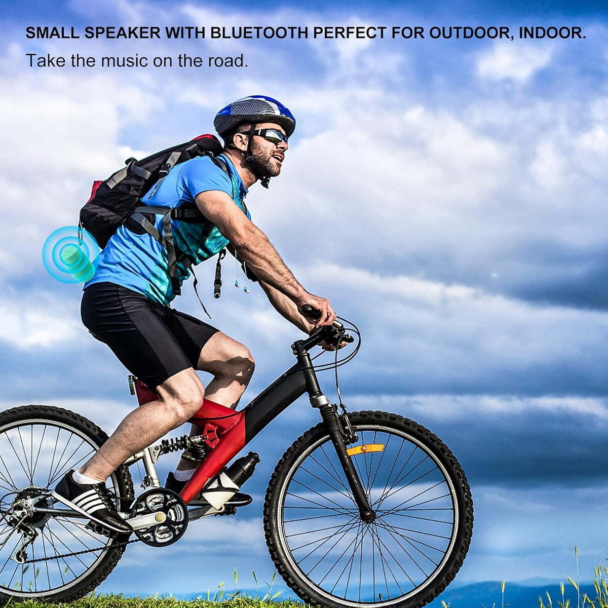 comiso Bluetooth Speaker with IP65 Waterproof,5.3 Bluetooth,TWS Pairing,Support TF Card,Portable Wireless Speaker for iPhone Samsung and More-Green