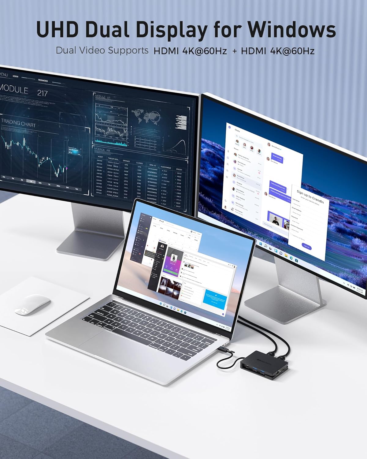 Cable Matters 8-in-1 USB C Hub Multiport Adapter with Dual 4K@60Hz HDMI, 140W PD Charging, Gigabit Ethernet, 10Gbps Data Transfer: 2x USB-C & 1x USB-A 3.2 Ports (Support ONE External Display on MacOS)