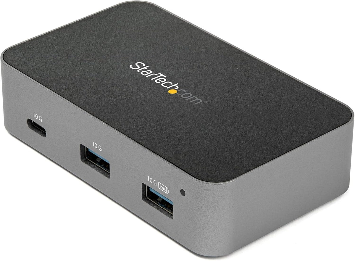StarTech.com 3 Port USB C 3.2 Gen 2 Hub with Ethernet Adapter - 10Gbps USB Type C to 2x USB-A & 1x USB-C Ports - USB Hub w/ BC 1.2 Phone Fast Charging - Superspeed 10Gbps USB C Hub, TAA